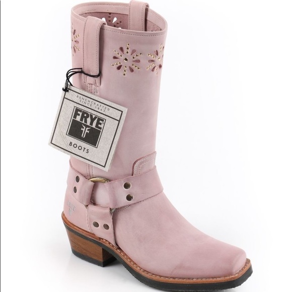 pink frye boots